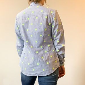 Polka Dot Button Down Long Sleeve Shirt - Boden